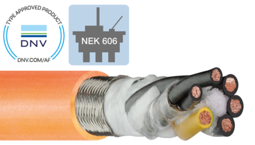 kabel chainflex dan logo DNV dan NEK