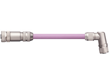 Harnessed Profibus Cables, TPE, angled, connector A: Phoenix Contact M12, 5 poles, socket, straight, connector B: Phoenix Contact M12, 5 poles, socket, angled