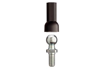 In-line ball and socket joint, AGLM LC, with steel stud, igubal®