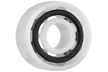 xiros® radial deep groove ball bearing, double row, xirodur B180, glass balls, cage made of PA, mm