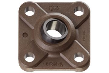 High-temperature flange bearings with 4 mounting holes, EFSM-HT, igubal®, spherical ball iglidur® X