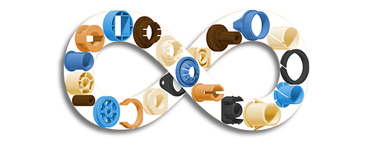 Beragam bearing khusus dari igus® yang disesuaikan dengan kriteria spesifik Anda