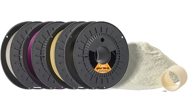 Tribo-filamen dan bubuk laser sintering