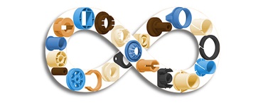 Berbagai bearing khusus yang dibuat oleh igus® sesuai dengan kriteria spesifik Anda