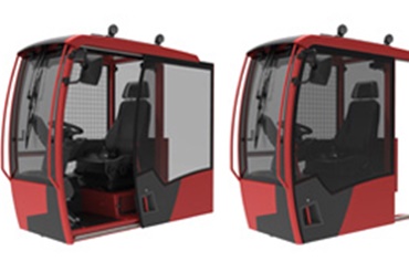 Kabin menggunakan teknologi linear drylin® di pintu gesernya