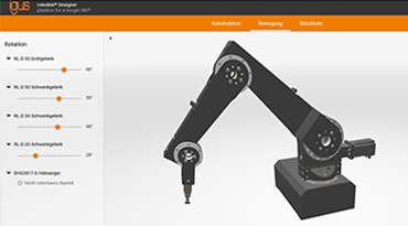 robolink® designer dengan lengan robolink® D yang terartikulasi