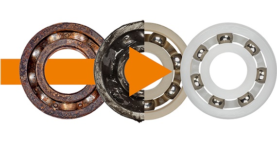 Teknologi meningkat, Biaya turun dengan ball bearing plastik xiros®