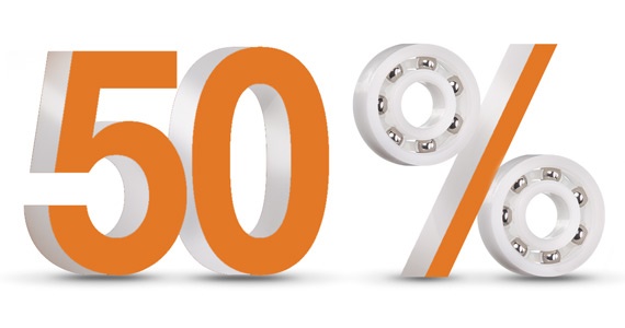 Lebih hemat biaya hingga 50% dibanding ball bearing logam
