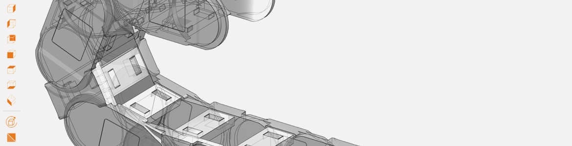 Desain energy chains dalam portal CAD 3D