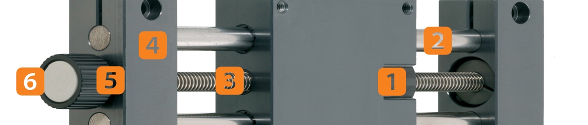 Sumbu lead screw igus dalam irisan melintang